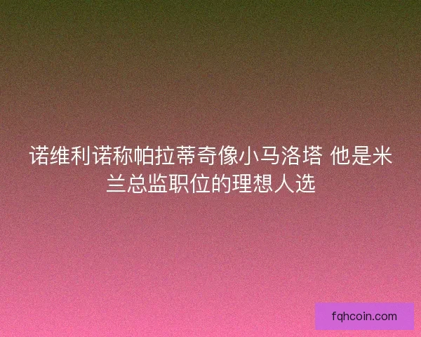 诺维利诺称帕拉蒂奇像小马洛塔 他是米兰总监职位的理想人选 诺维利诺称帕拉蒂奇像小马洛塔 他是米兰总监职位的理想人选
